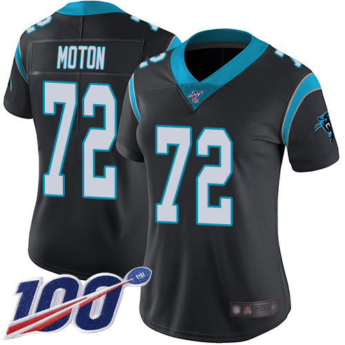 Carolina Panthers Limited Black Women Taylor Moton Home Jersey NFL Football #72 100th Season Vapor Untouchable->carolina panthers->NFL Jersey